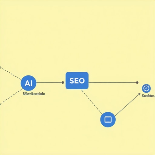 Diagram showing steps of AI content creation and deployment in local SEO