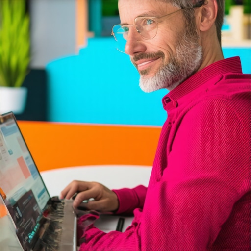 Business owner optimizing Google My Business profile with advanced features in 2024