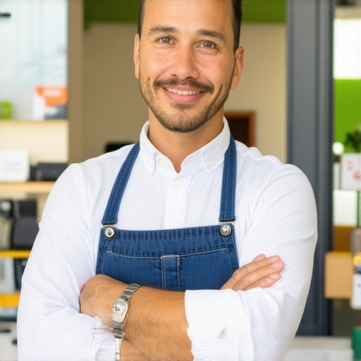 Business owner enhancing GMB profile with latest features and tools