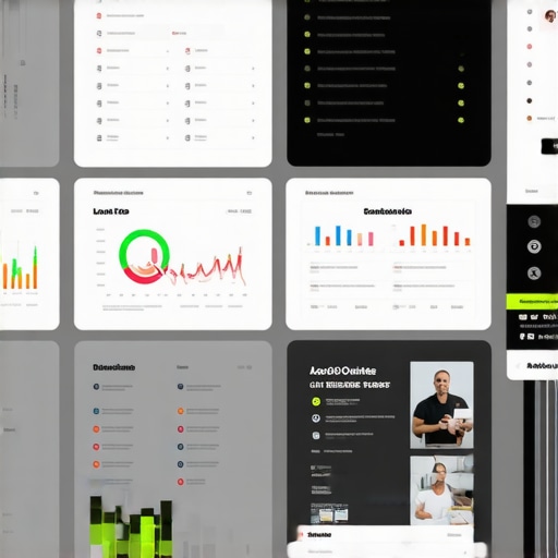 A workspace with analytics dashboards and SEO tools focusing on Google My Business optimization.