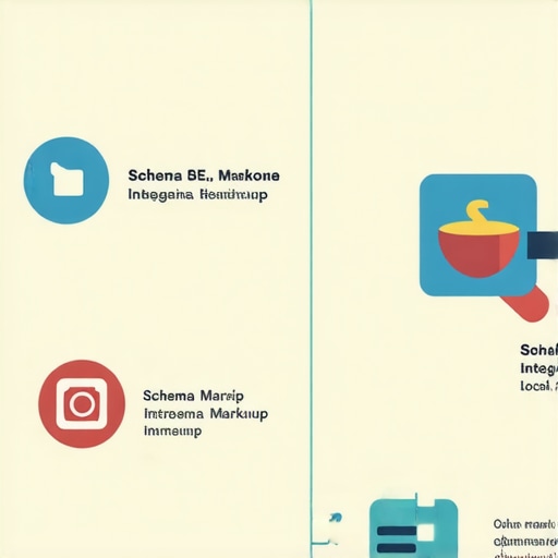 Advanced Local SEO Strategies 2024 Infographic illustrating schema markup, hyper-local content, and reputation management for local SEO