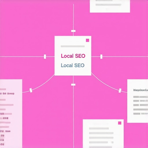 Diagram showing schema markup structure for local business SEO