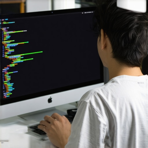 Developer working on schema markup code for Google My Business optimization