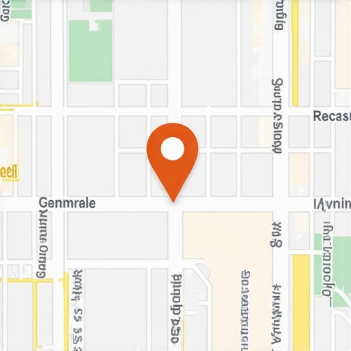 Map illustrating top local business positions and competition for visibility